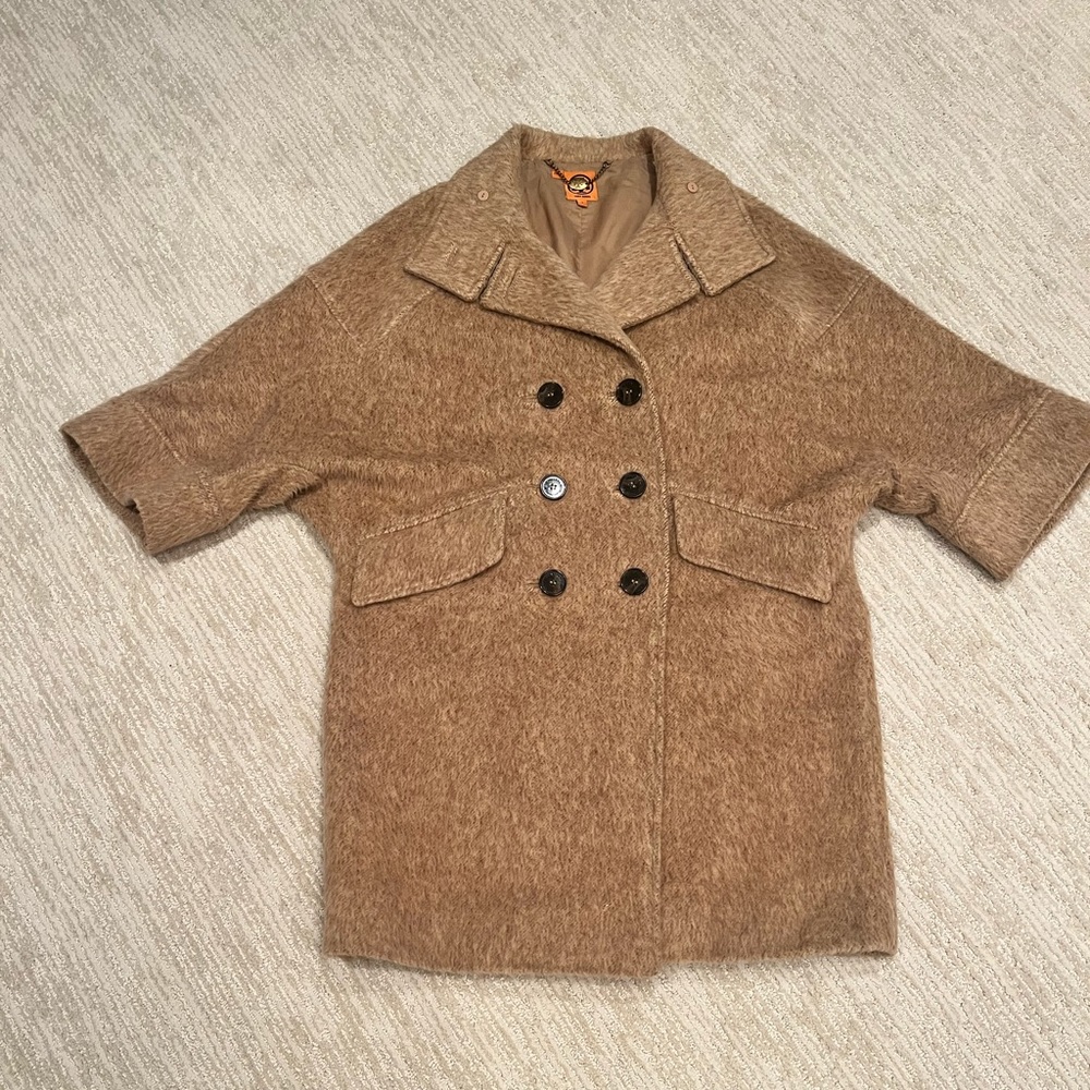 TORY BURCH CAMEL MOHAIR CACOON COAT